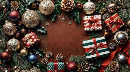 christmas decorations on a tree