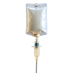 Intravenous IV drip bag isolated on transparent background PNG