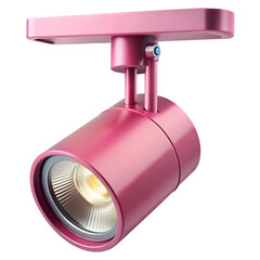 Pink track light isolated on transparent background PNG