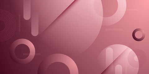 Abstract circle banner background. Simple gradient red color pattern futuristic design. Modern and trendy element concept background style. 