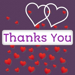 Thanks you card with love