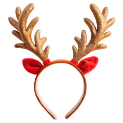 Reindeer antler headband isolated on transparent background PNG