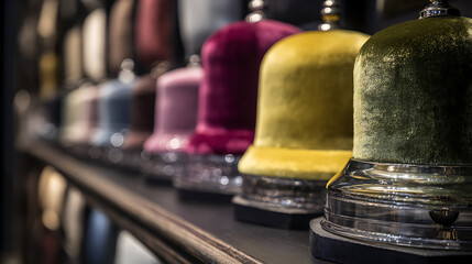 Plush Velvet Christmas Bells &ndash; Tactile Detail for High-End Luxury Showcase.