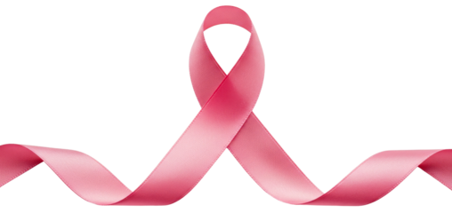 Pink awareness ribbon representing support for cancer research and health initiatives isolated on transparent background