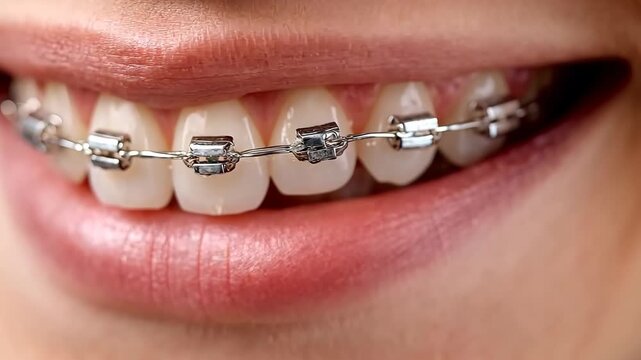 Braces help improve teeth alignment and overall smile in a dental clinic setting