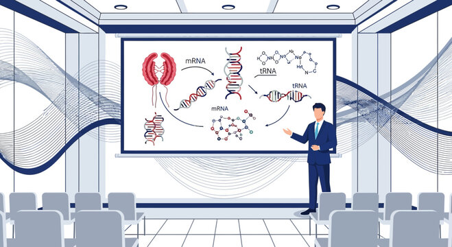 Informative presentation on genetic mechanisms delivered with clarity and precision during a