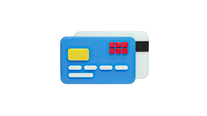 3D Credit Cards Illustration for Finance and Payments
