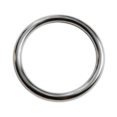 Shiny metallic ring with smooth circular design