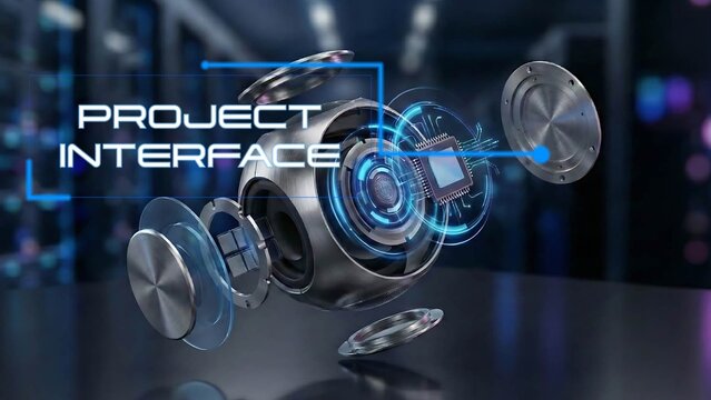 Futuristic 3D Tech HUD Callout Title