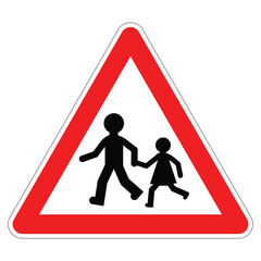 School Zone Traffic Warning Sign &ndash; Pedestrian Crossing Alert