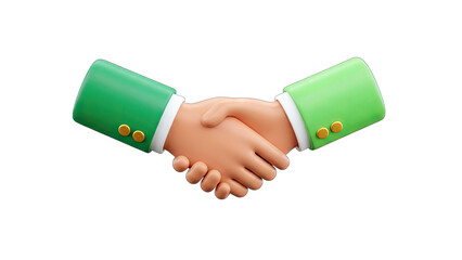 3D Handshake Illustration: Agreement & Partnership