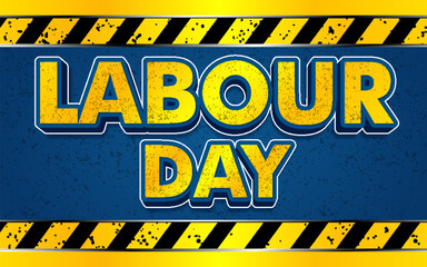 labor day worker event construction site style editable text effect font style template typography
