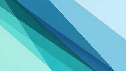 Fondo azul y verde con capas triangulares en un patrón geométrico abstracto