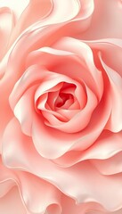 Swirling organic shapes in muted rose and cream tones, resembling a delicate bloom,  nature,  art