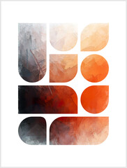 Poster designed with geometric shapes, White background, lines, Banner, Poster, abstract, solid color for media, social networks, Graphic illustration, layered shadow blended gradient effect 6