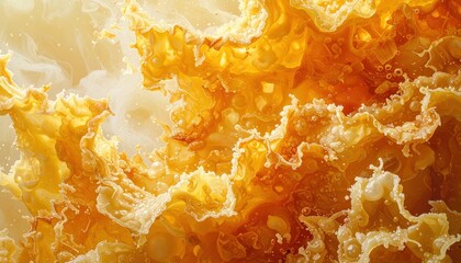 Abstract golden texture with intricate patterns and organic shapes.