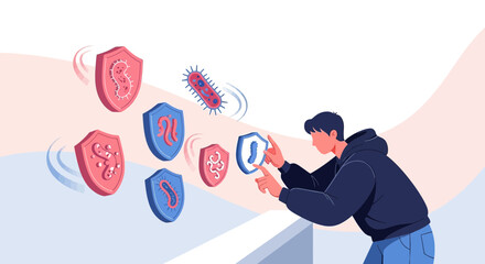 The importance of protection against viruses and germs to maintain good health condition