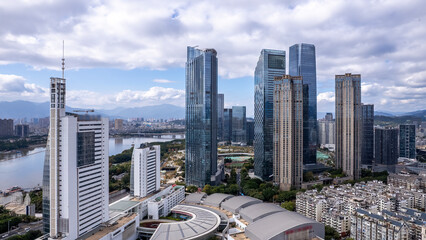 Modern Skyscrapers and Urban Architecture View