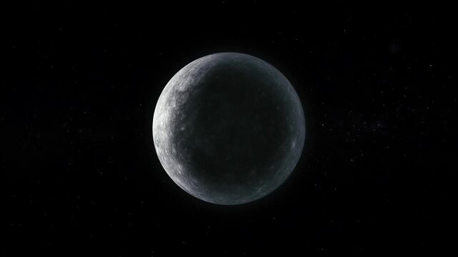Close-up view of the moon's surface with craters and texture