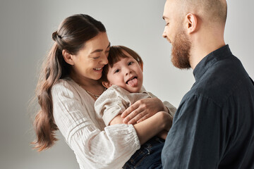 Family joy captured in a tender moment full of love and laughter at home