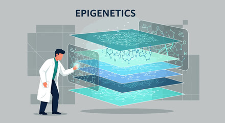 Exploring Epigenetics: A Scientific Illustration of DNA Modification and Expression