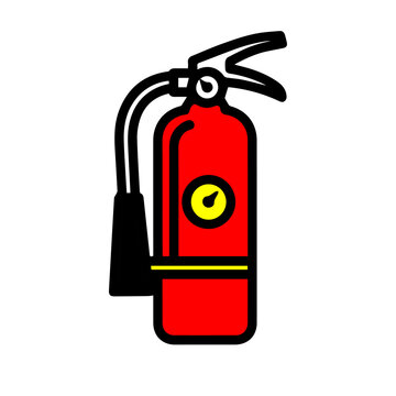 silhoette of a fire extinguisher