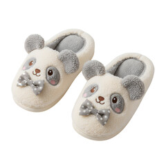 パンダ顔のかわいいスリッパ