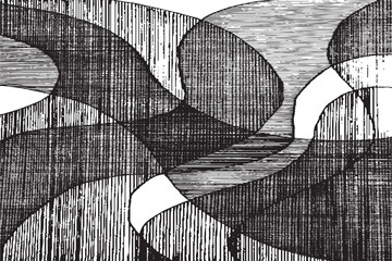 Abstract Black and White Geometric Line Art Pattern Background