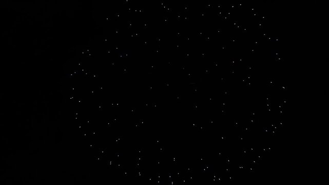 A stunning video of colorful fireworks exploding against a dark night sky. This festive display features bright sparks and vibrant light patterns, ideal for New Year or holiday celebration themes.