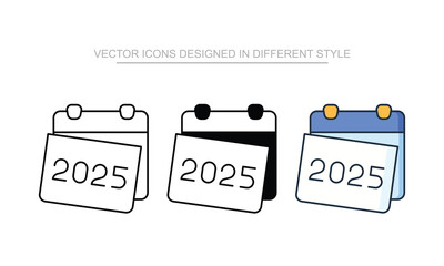 Goodbye 2025 vector design in modern and trendy style icon
