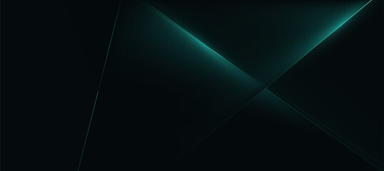 Modern abstract luxury banner, abstract green and black polygon elegant background vector for branding presentation or product ads bg