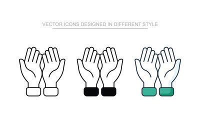 Prayer vector design in modern and trendy style icon