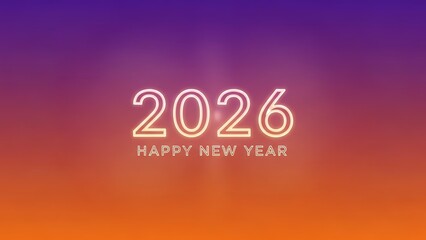 2026 new year celebration on gradient background