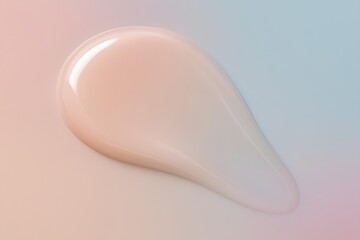 Macro glossy liquid drop texture with pastel gradient highlights.