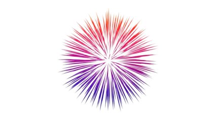 Vibrant Red and Purple Fireworks Burst Graphic Element