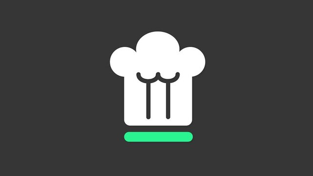 Chef Hat Icon Animation for Professional Cooking Industry