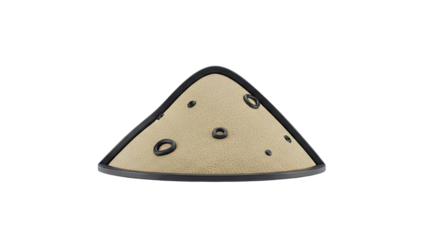 Abstract Geometric Sand Sculpture with Black Rings