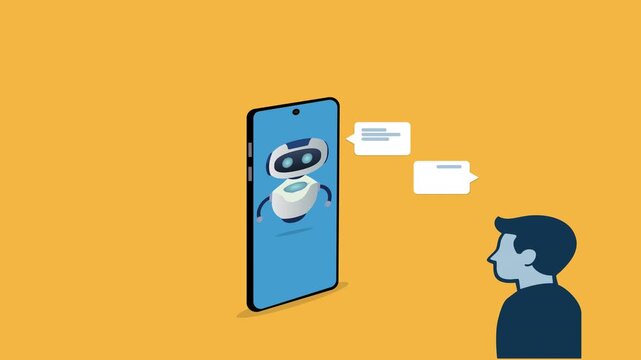 Customer support..Chat bot AI and customer service concept.Chat bot virtual assistant via messaging. Helping
