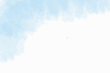 Soft Blue Watercolor Corner Brush Stroke Isolated On Transparent Background