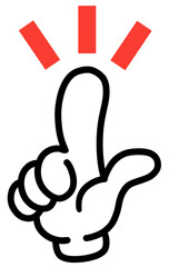 Obraz premium 指さし アイコン 記号 サイン タッチ ワンポイント