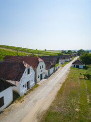 Panorama of Diepolz vine cellars and Vineyards near Grossharras