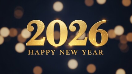 2026 New Year celebration with bokeh background
