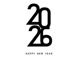 Festive 2026 Happy New Year PNG Design Transparent Background for Celebrations and Greetings © Model it