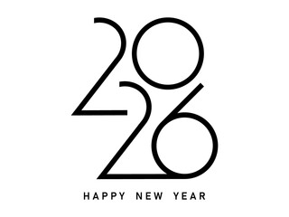 Festive 2026 Happy New Year PNG Design Transparent Background for Celebrations and Greetings © Model it