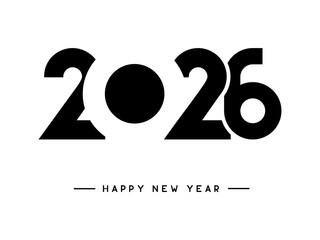 Festive 2026 Happy New Year PNG Design Transparent Background for Celebrations and Greetings © Model it