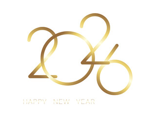 Festive 2026 Happy New Year PNG Design Transparent Background for Celebrations and Greetings © Model it
