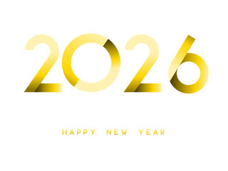 Festive 2026 Happy New Year PNG Design Transparent Background for Celebrations and Greetings © Model it