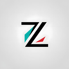 initial letter z logo with gradient vibrant colorful glossy