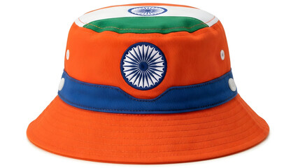 A vibrant bucket hat featuring the colors and emblem of a national flag offering a stylish way to show patriotic pride