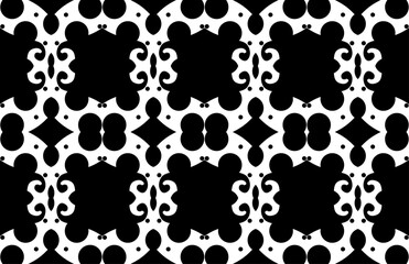 set of black and white seamless patterns background .
